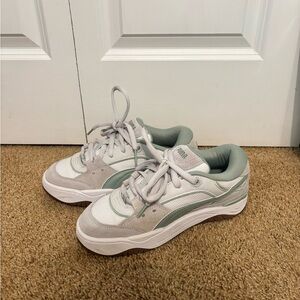 Puma White and Gray Sneakers